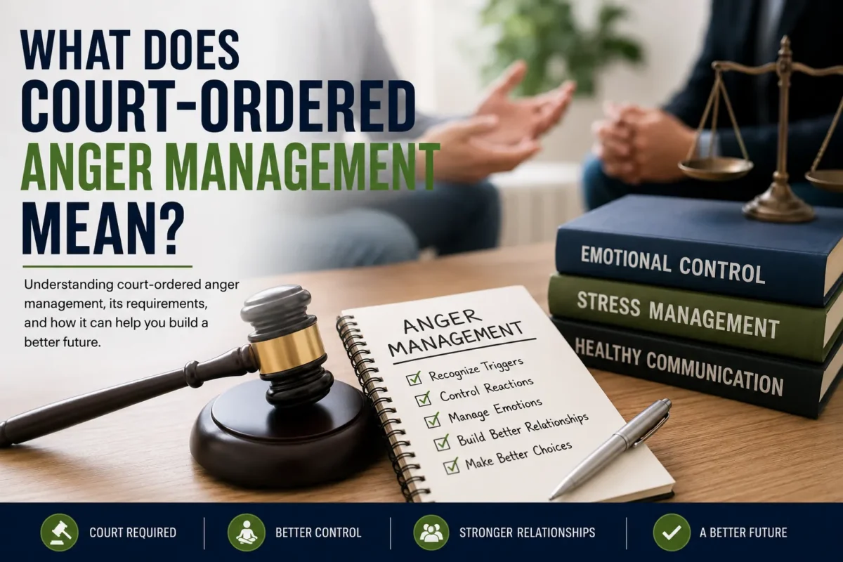 Learn what court-ordered anger management means, why courts require it, and how approved programs help participants develop healthier coping skills.