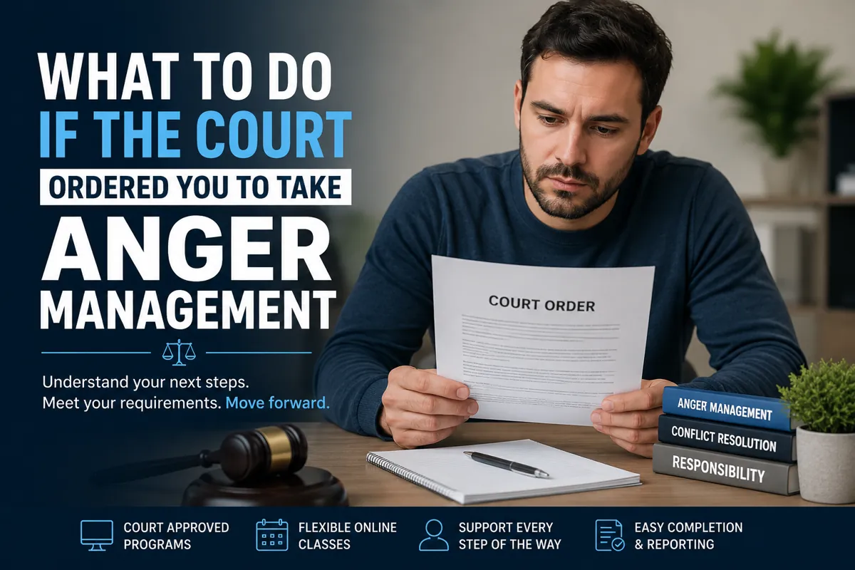 What to do if the court ordered you to take anger management classes through a court-approved program