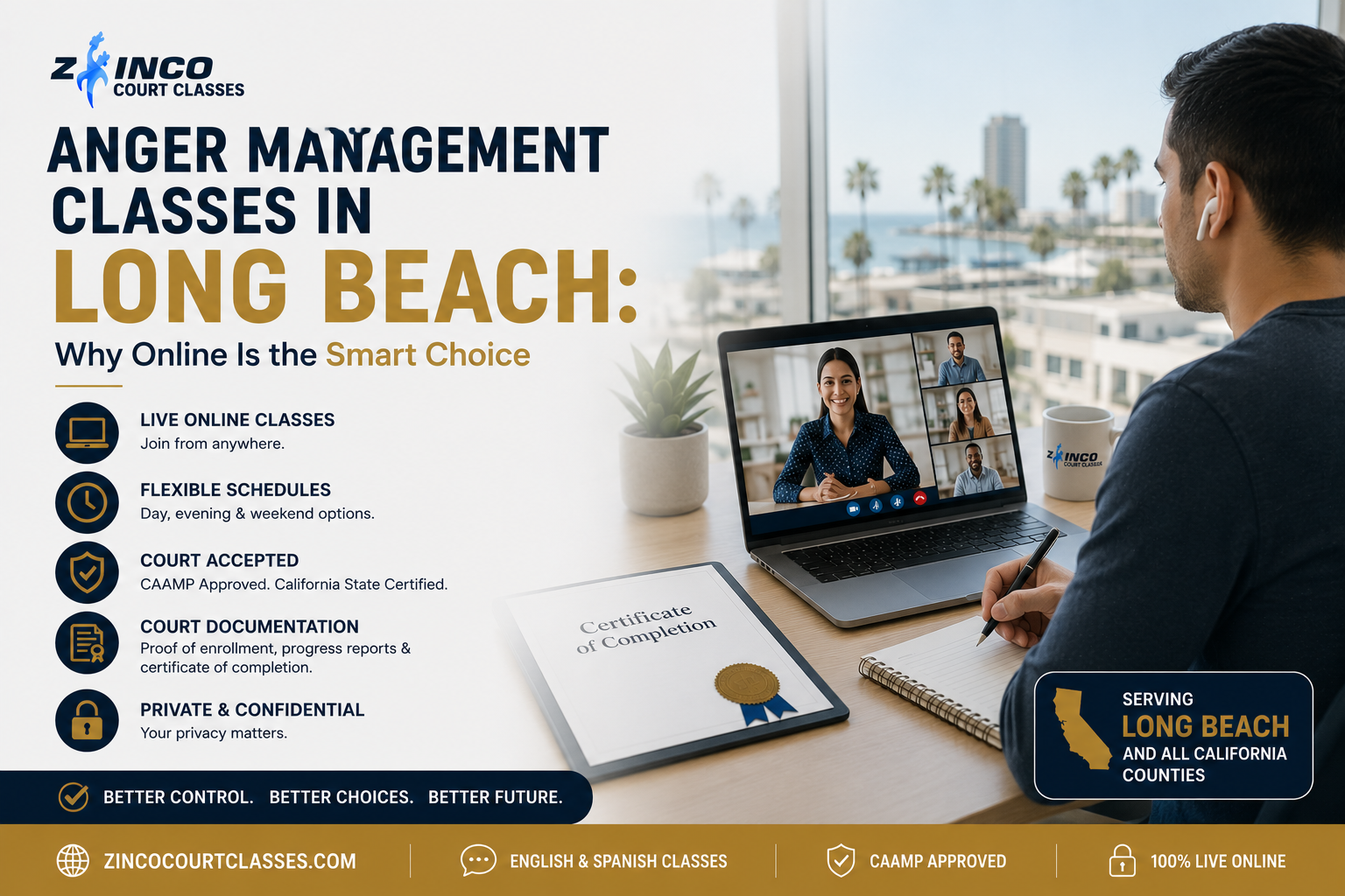 Anger Management Classes in Long Beach: Why Online Is the Smart Choice