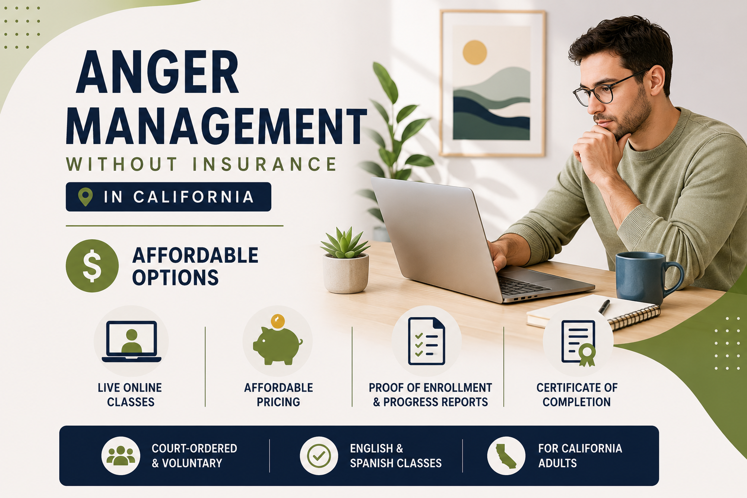 Anger Management Without Insurance in California: Affordable Options