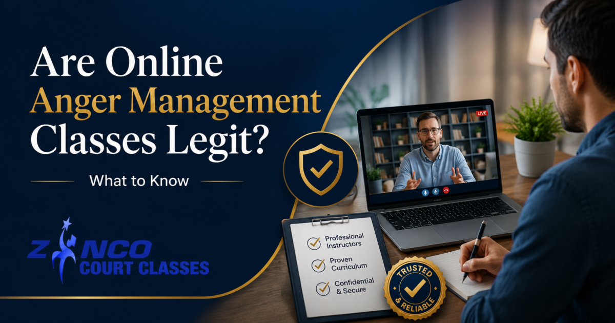 Participant attending a legitimate live online anger management class