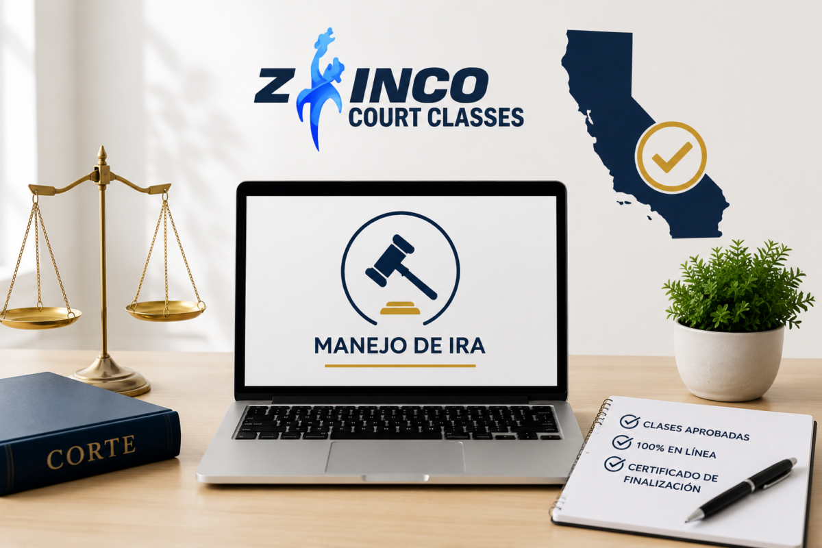 Cómo cumplir con una orden de la corte para clases de manejo de ira en California mediante un programa en línea aprobado por la corte