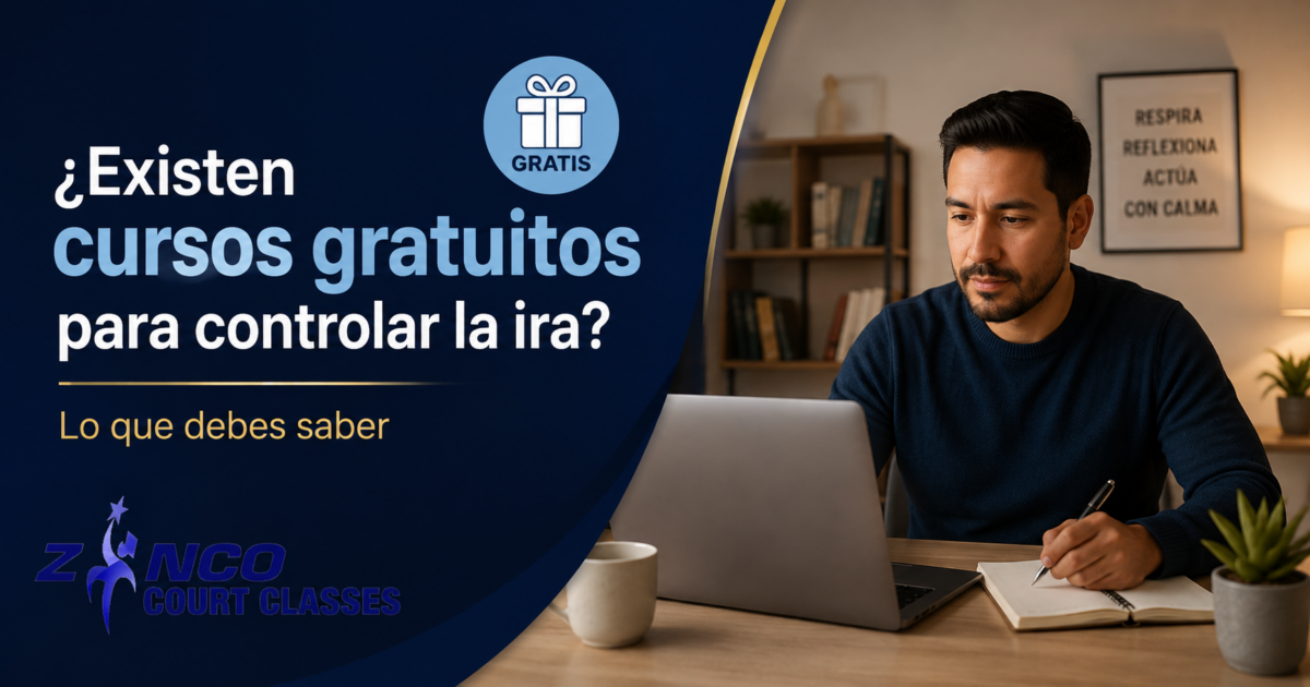 Persona buscando cursos gratuitos en línea para controlar la ira
