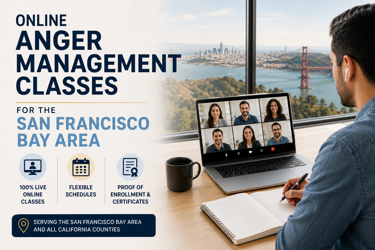 Online Anger Management Classes for the San Francisco Bay Area
