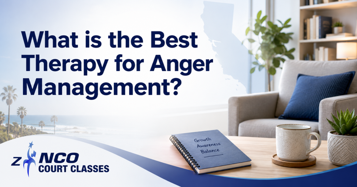 Calm therapy setting representing the best therapy options for anger management